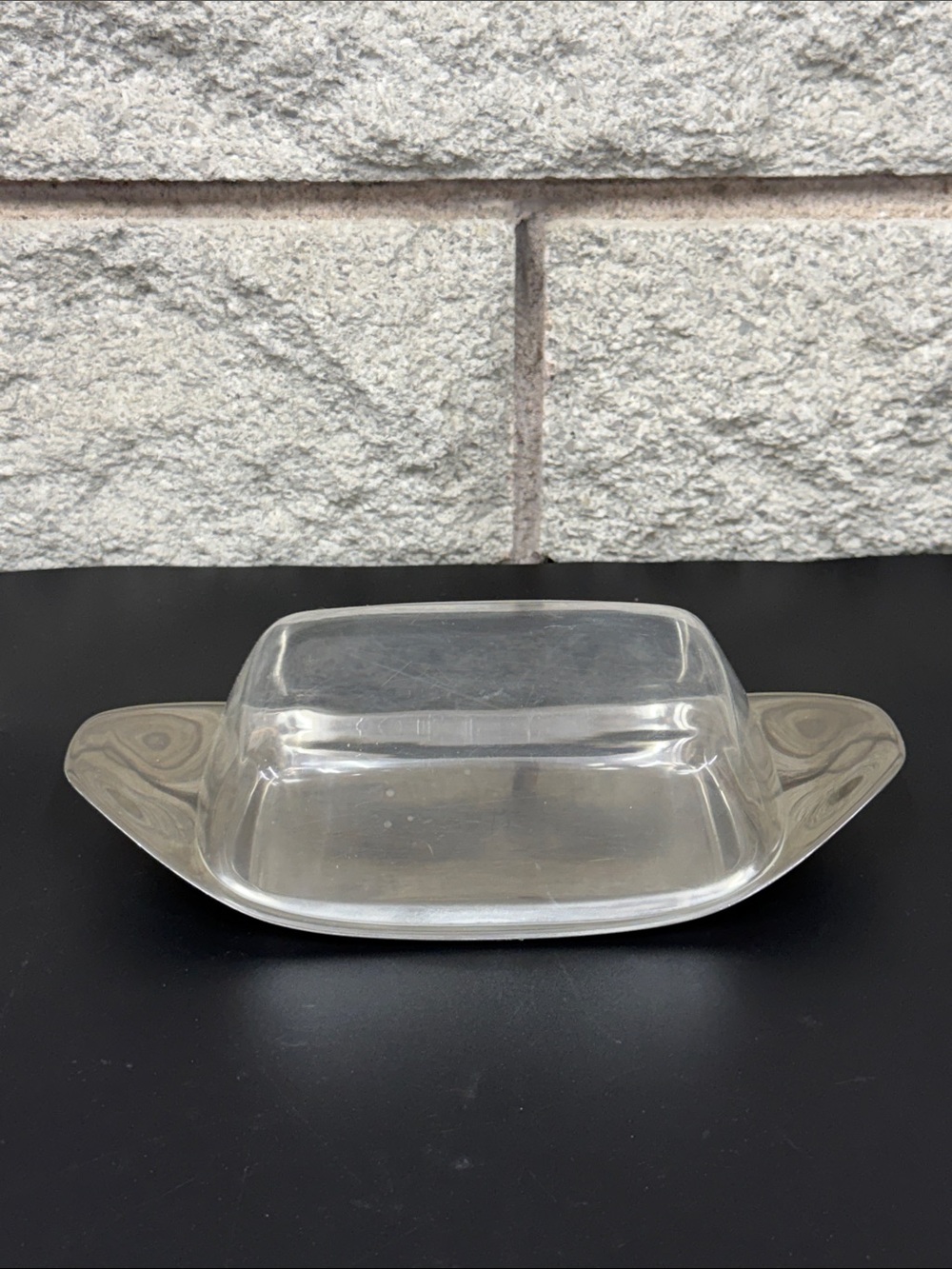 Vintage WMF Cromargan Germany Stainless/ Acrylic Butter Dish MCM- See Photos